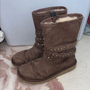 UGG Brown Studded Winter Boots